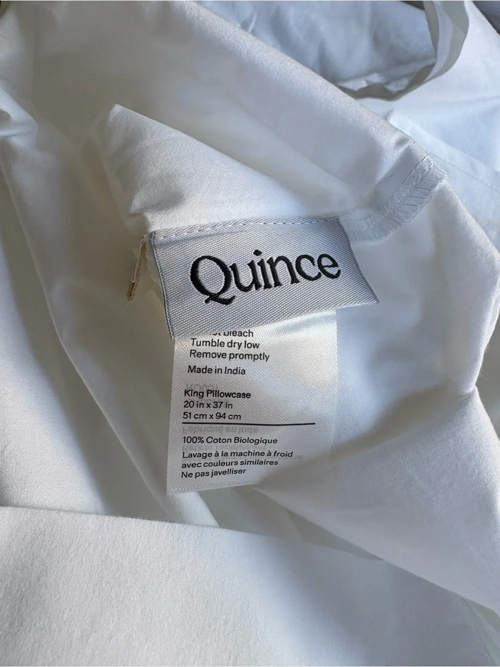 Like New Quince Organic Brushed Cotton Sheet Set - White, King